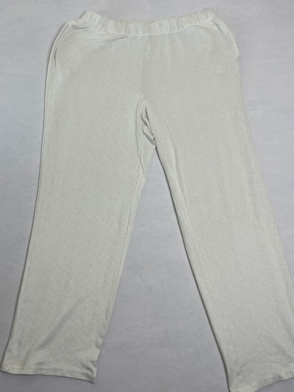 Pants Women's SizeM Stretch Elastic Waist Comfort Office Flowy Soft